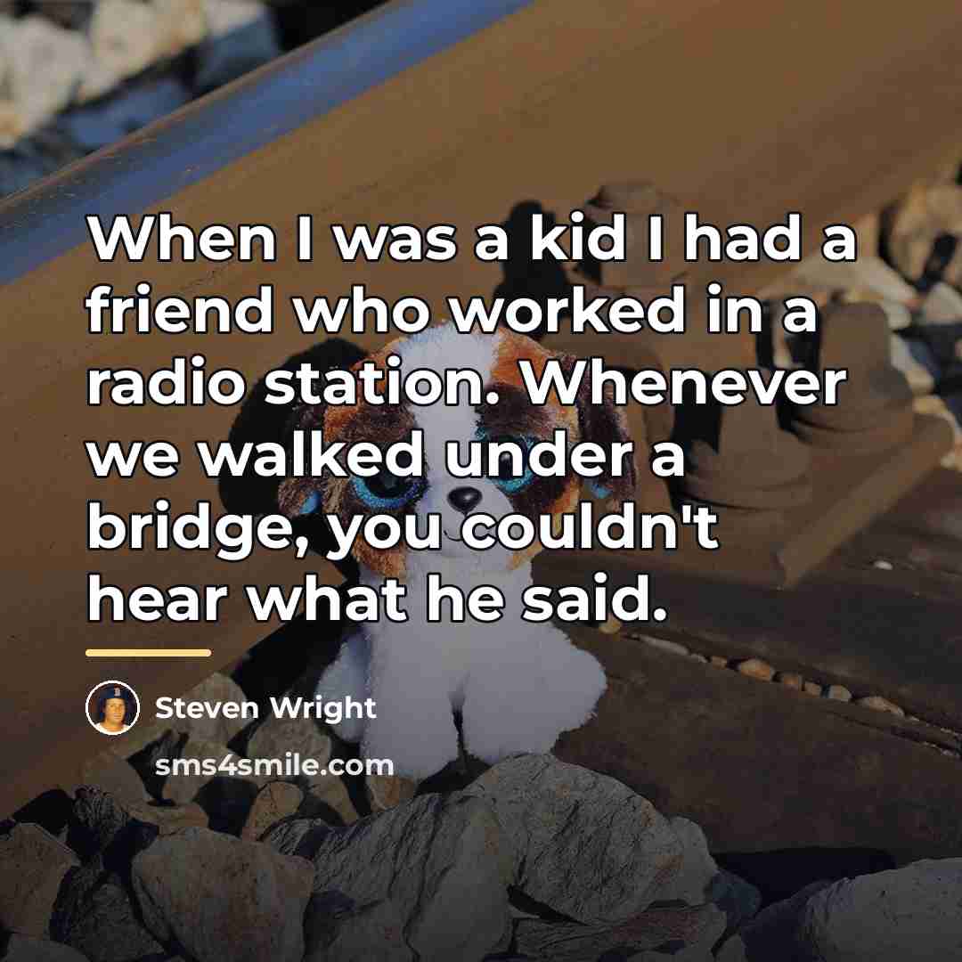 “When I was a kid I had a friend who…” quote by Steven Wright