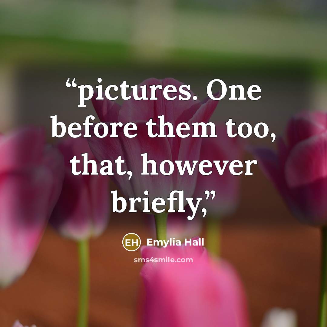 “pictures. One before them too, that, however briefly,” quote by Emylia Hall