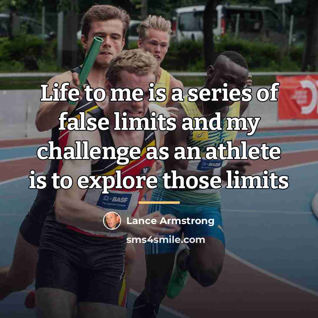 “Life to me is a series of false limits and…” quote by Lance Armstrong