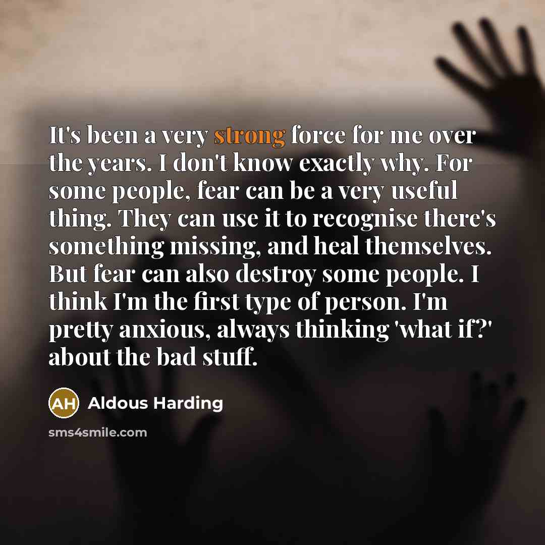 “It's been a very strong force for me over the…” quote by Aldous Harding