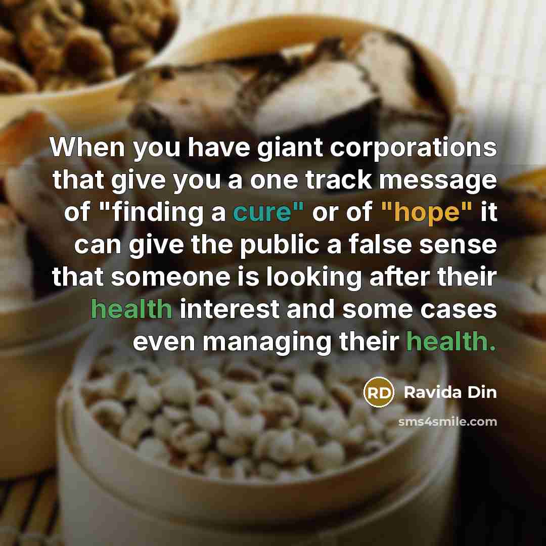 “When you have giant corporations that give you a one…” quote by Ravida Din