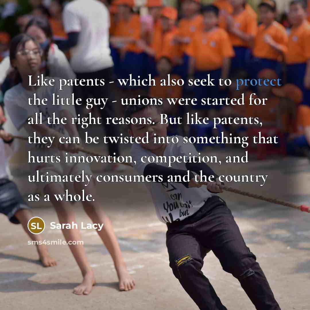 “Like patents - which also seek to protect the little…” quote by Sarah Lacy