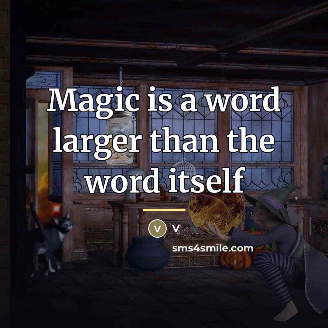 “Magic is a word larger than the word itself…” quote by V