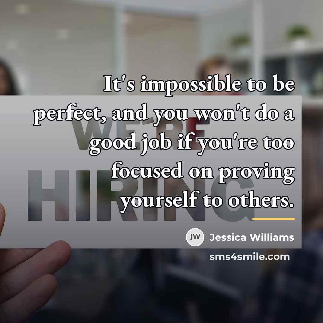 “It's impossible to be perfect, and you won't do a…” quote by Jessica Williams
