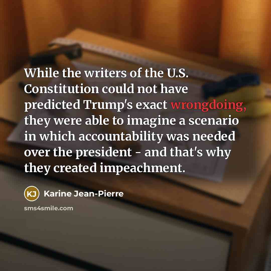 “While the writers of the U.S. Constitution could not have…” quote by Karine Jean-Pierre