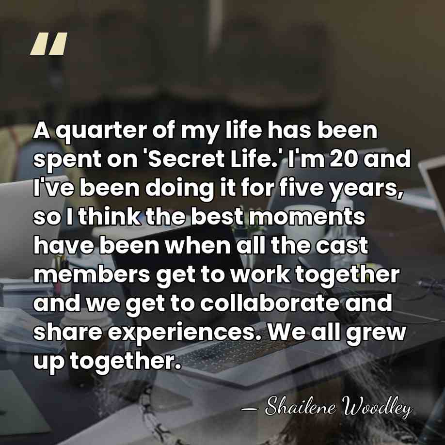 A quarter of my life has been spent on 'Secret Life.' I'm&hellip; - Shailene Woodley