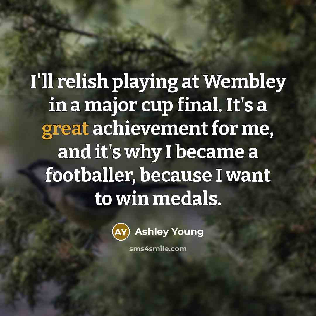 “I'll relish playing at Wembley in a major cup final.…” quote by Ashley Young