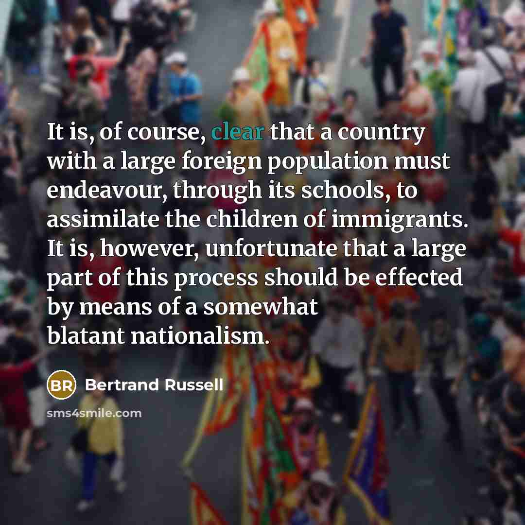 “It is, of course, clear that a country with a…” quote by Bertrand Russell