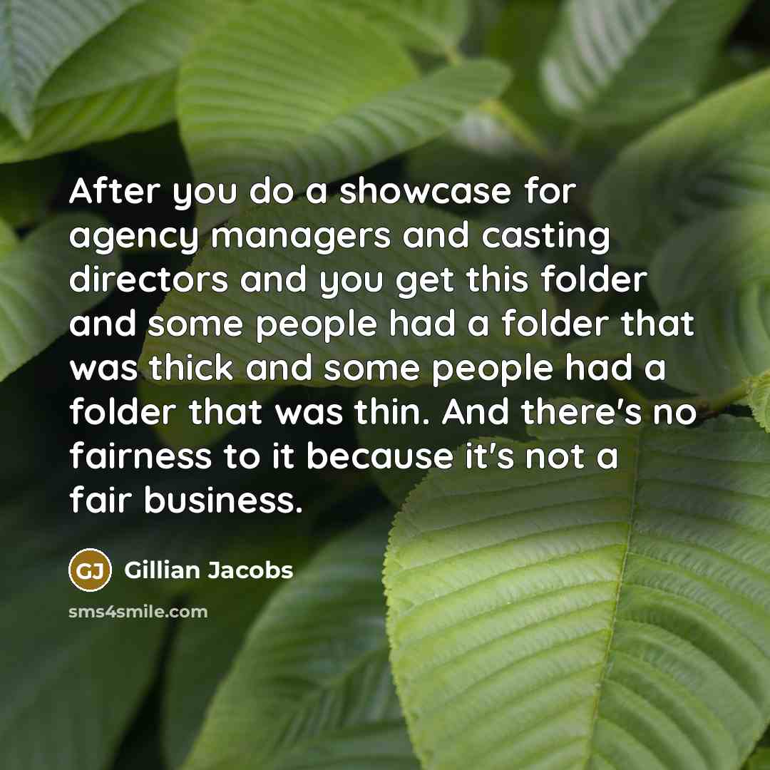 “After you do a showcase for agency managers and casting…” quote by Gillian Jacobs