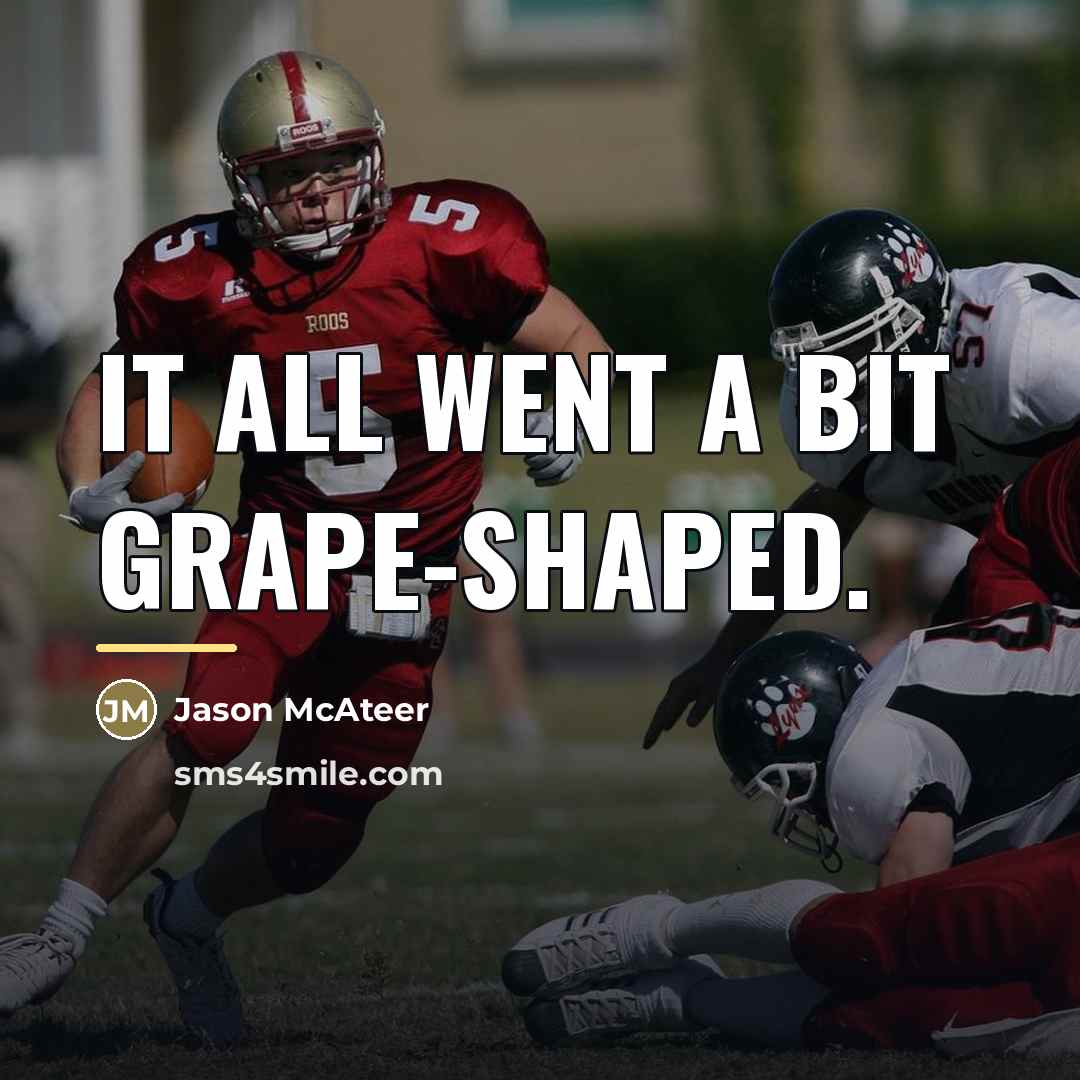 “It all went a bit grape-shaped.…” quote by Jason McAteer