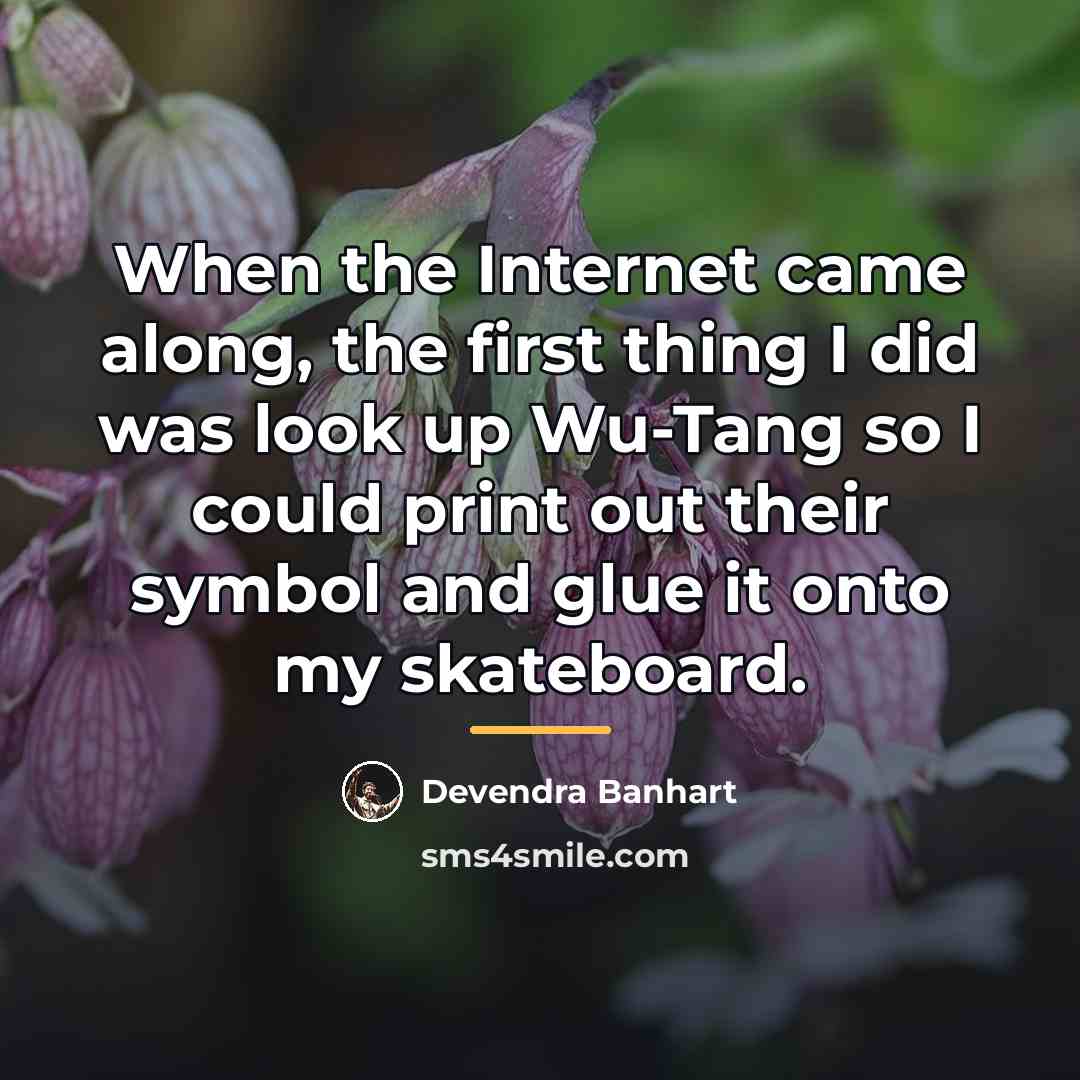 “When the Internet came along, the first thing I did…” quote by Devendra Banhart