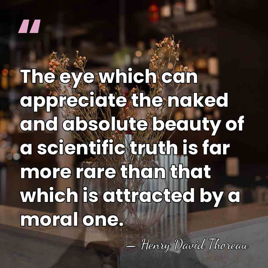 The eye which can appreciate the naked and absolute beauty of a&hellip; - Henry David Thoreau