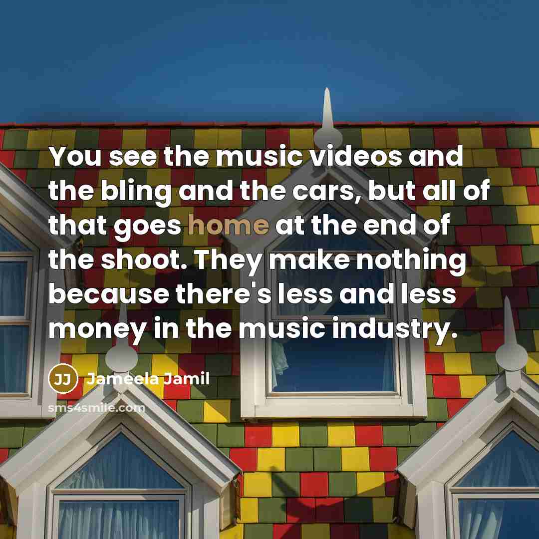 “You see the music videos and the bling and the…” quote by Jameela Jamil