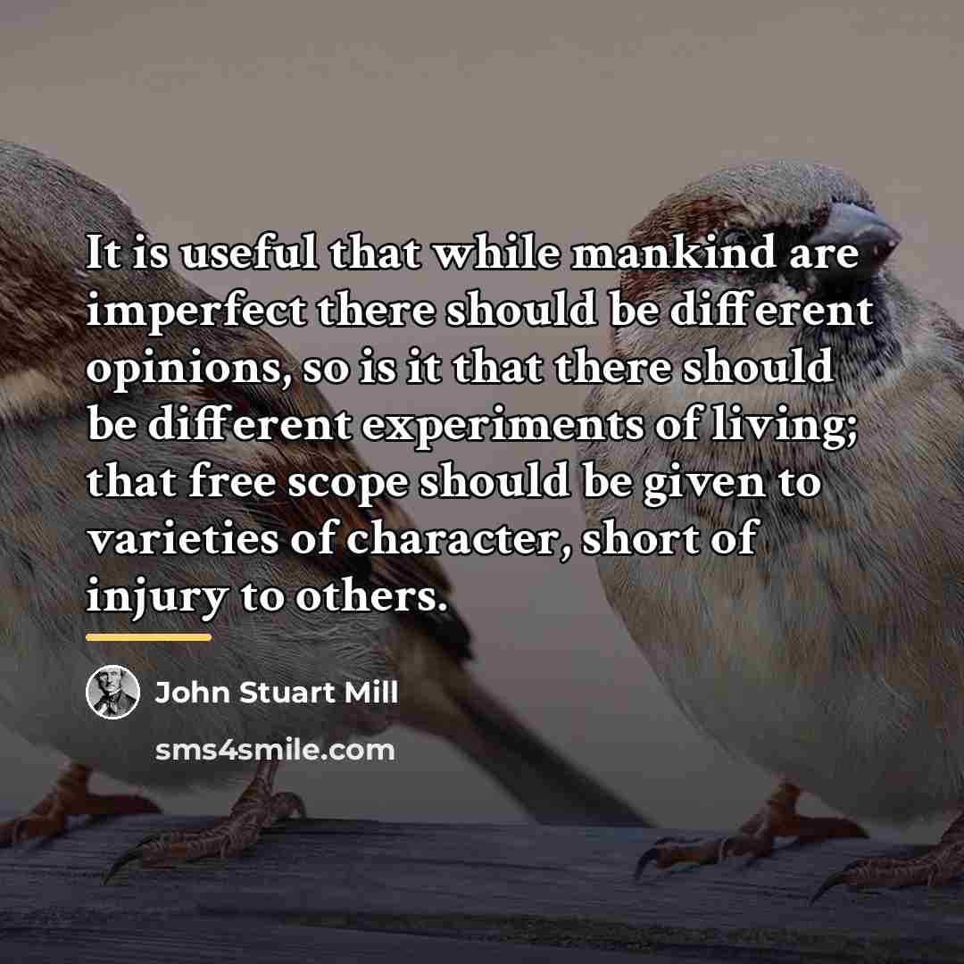 “It is useful that while mankind are imperfect there should…” quote by John Stuart Mill