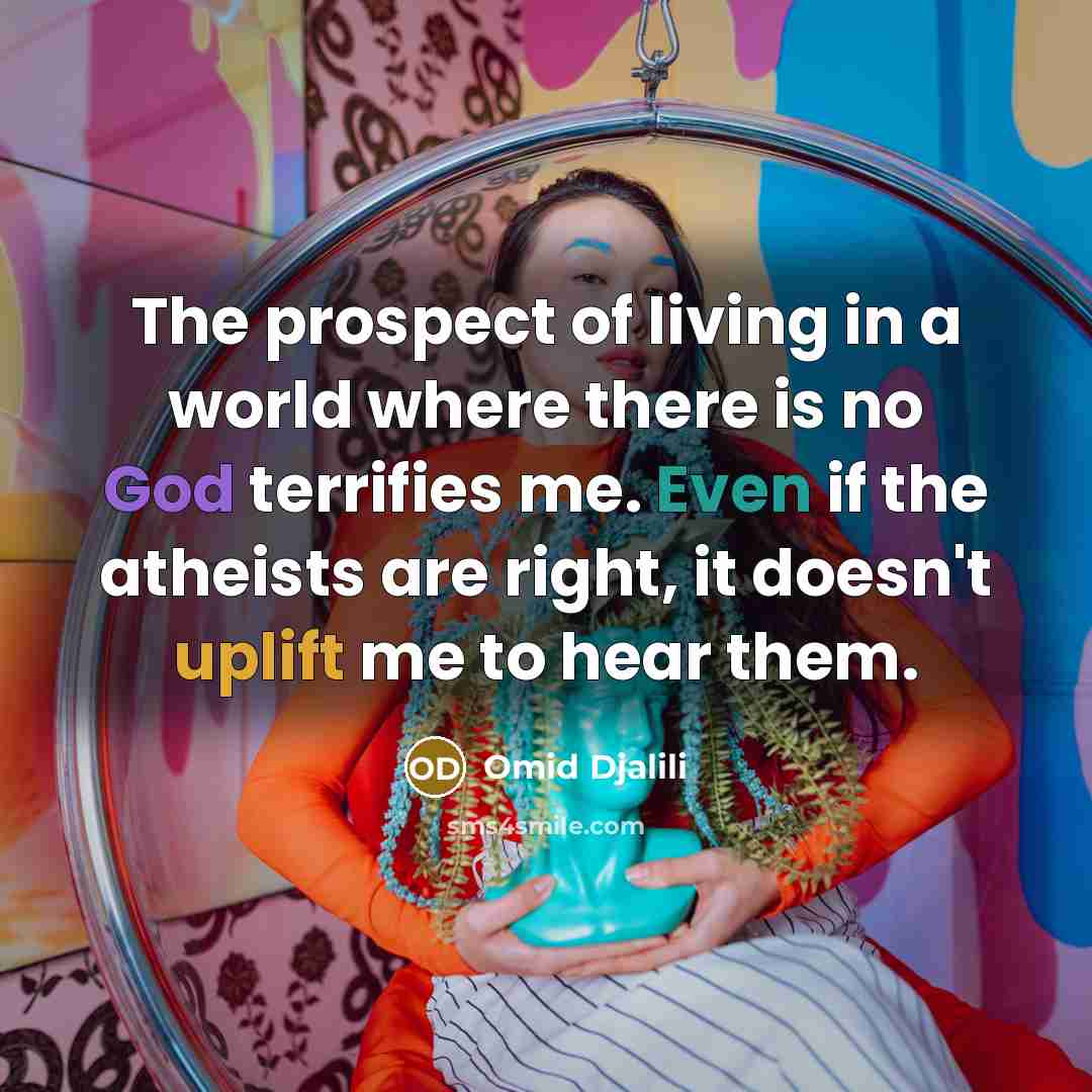 “The prospect of living in a world where there is…” quote by Omid Djalili