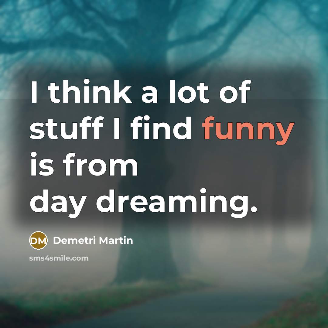 “I think a lot of stuff I find funny is…” quote by Demetri Martin