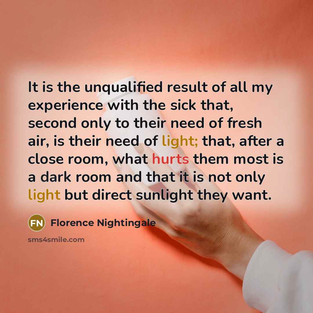 “It is the unqualified result of all my experience with…” quote by Florence Nightingale