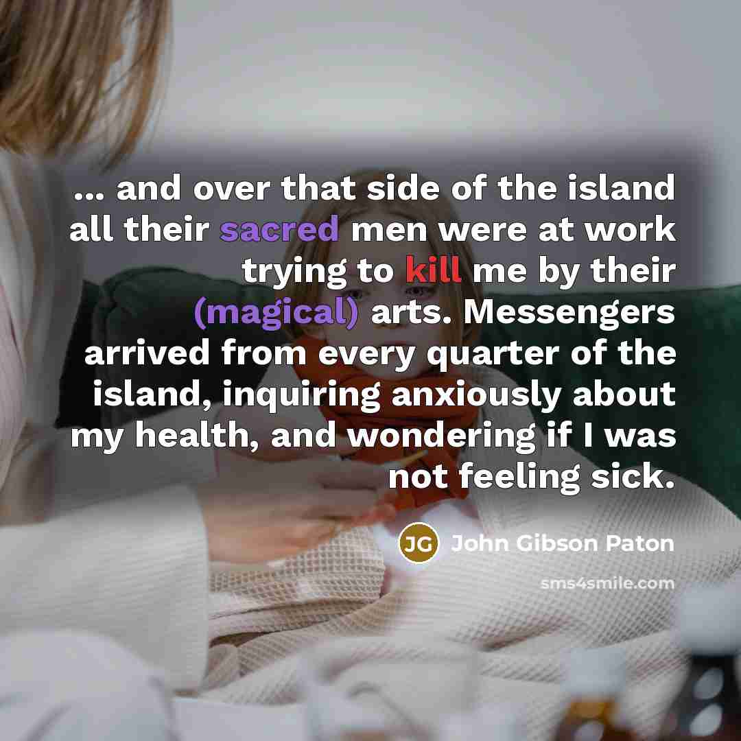 “... and over that side of the island all their…” quote by John Gibson Paton