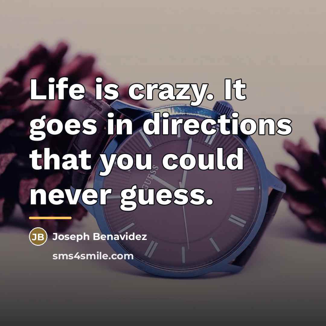 “Life is crazy. It goes in directions that you could…” quote by Joseph Benavidez