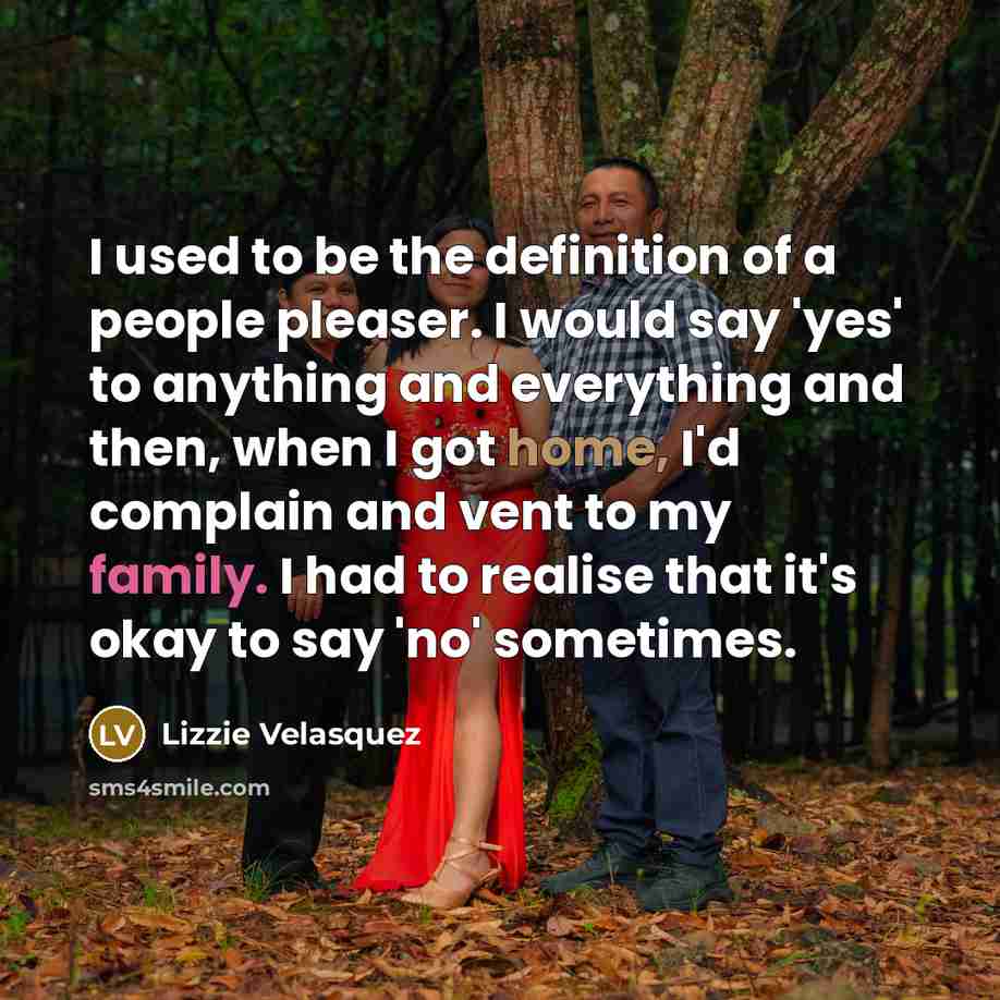 “I used to be the definition of a people pleaser.…” quote by Lizzie Velasquez