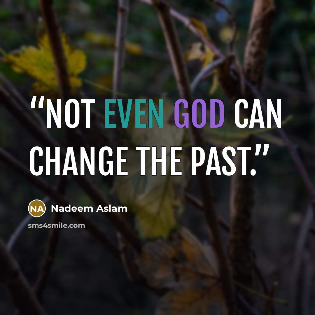 “Not even God can change the past.” quote by Nadeem Aslam