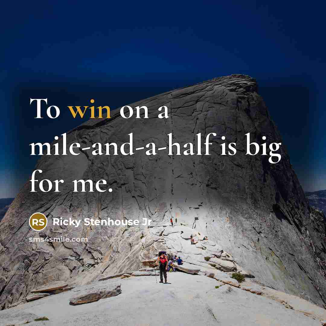 “To win on a mile-and-a-half is big for me.…” quote by Ricky Stenhouse Jr