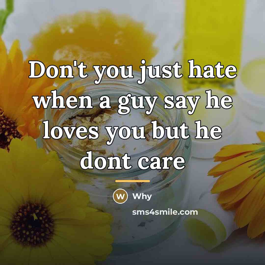 “Don't you just hate when a guy say he loves…” quote by Why