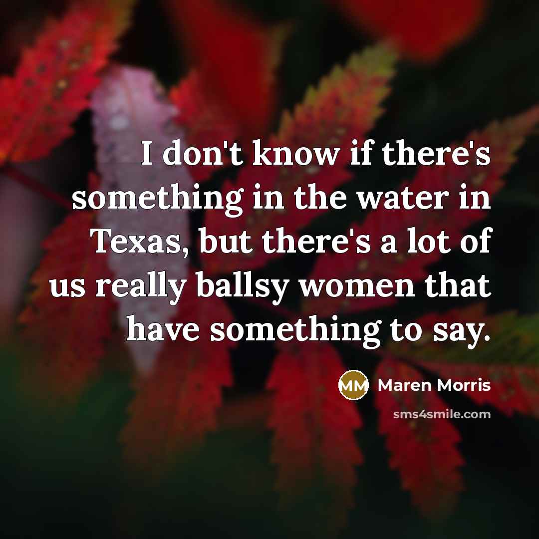 “I don't know if there's something in the water in…” quote by Maren Morris