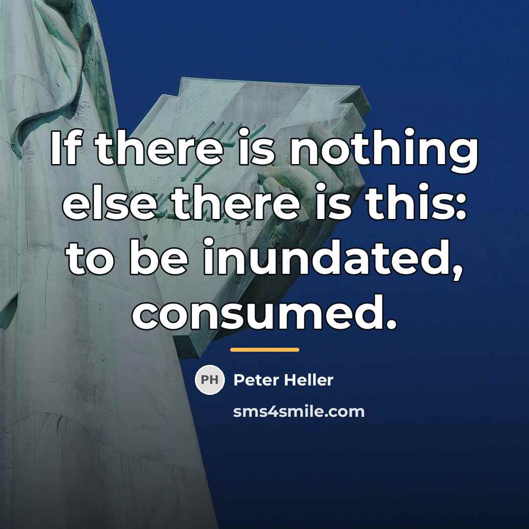 “If there is nothing else there is this: to be…” quote by Peter Heller