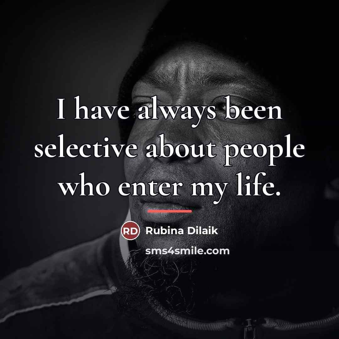 “I have always been selective about people who enter my…” quote by Rubina Dilaik