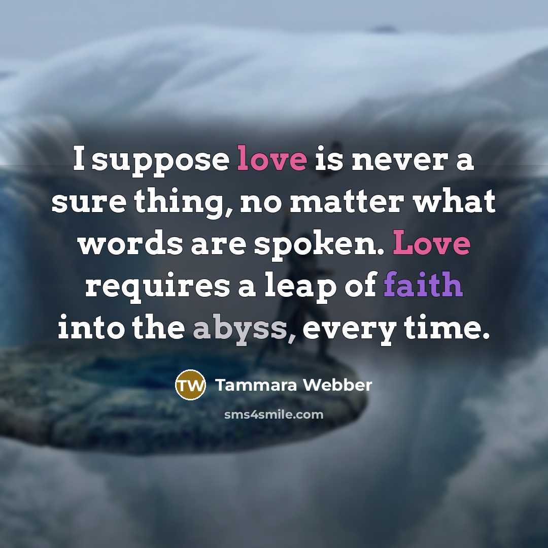 “I suppose love is never a sure thing, no matter…” quote by Tammara Webber