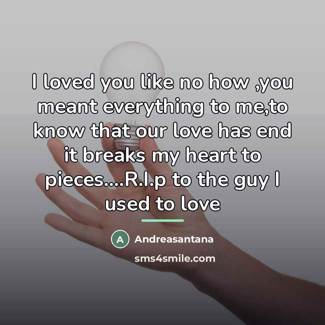 “I loved you like no how ,you meant everything to…” quote by Andreasantana