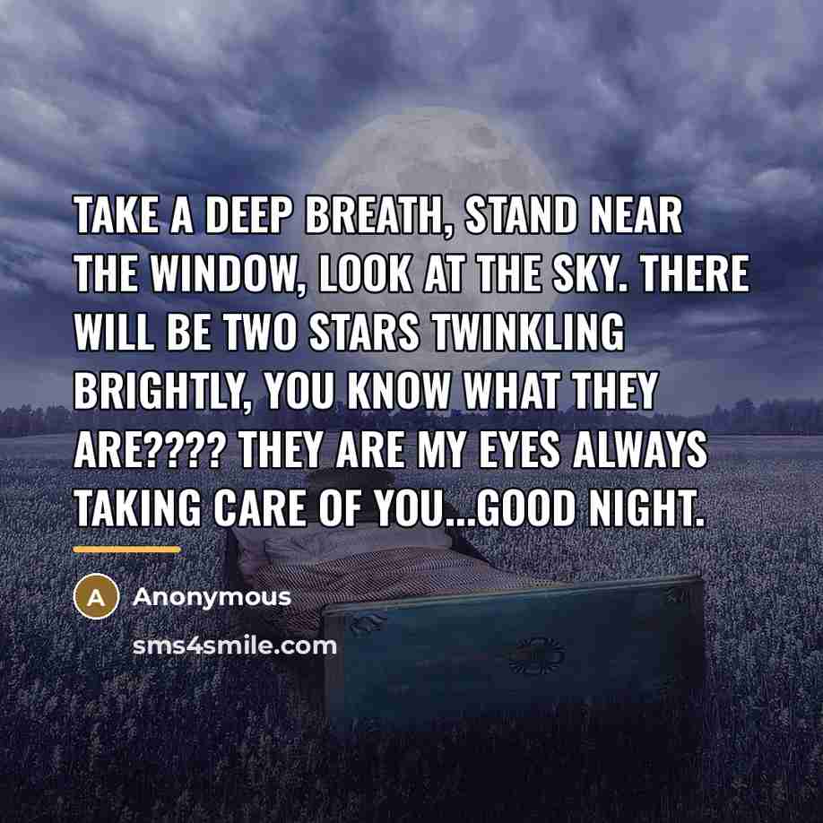 “Take a deep breath, stand near the window, look at…” quote by Anonymous