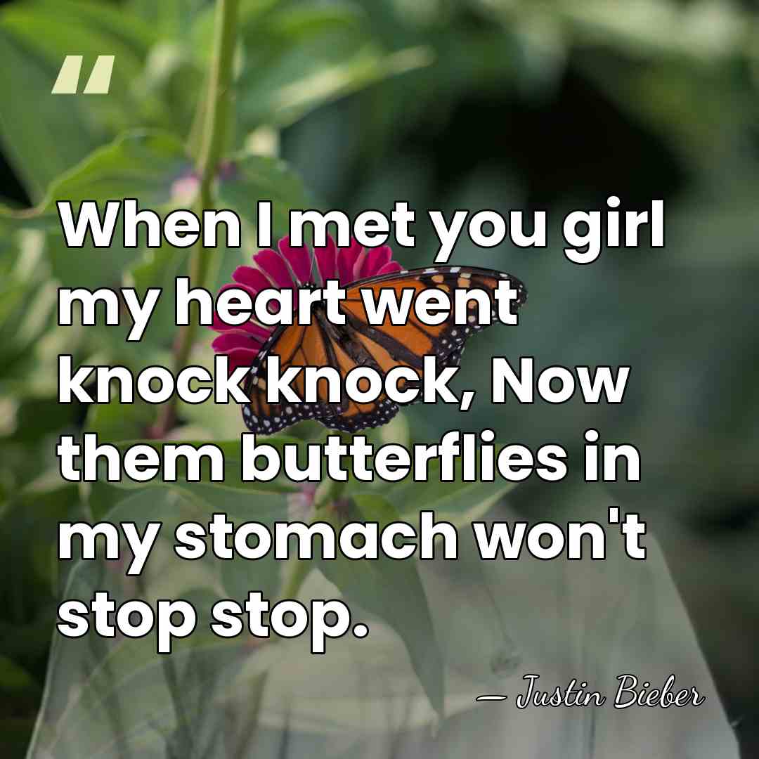 When I met you girl my heart went knock knock, Now them&hellip; - Justin Bieber