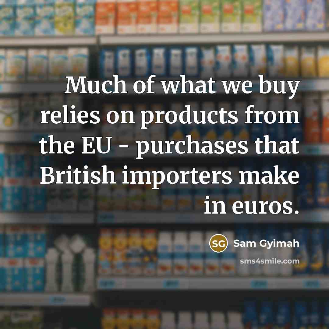 “Much of what we buy relies on products from the…” quote by Sam Gyimah