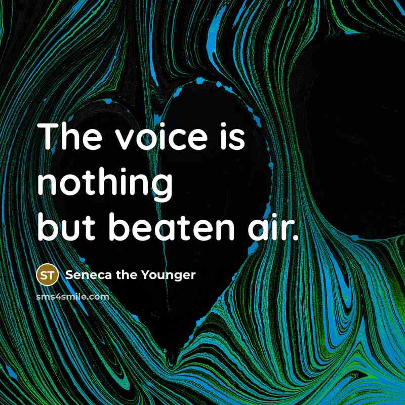 “The voice is nothing but beaten air.…” quote by Seneca the Younger