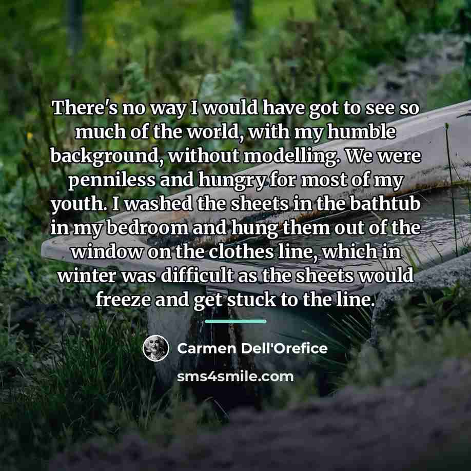 “There's no way I would have got to see so…” quote by Carmen Dell'Orefice