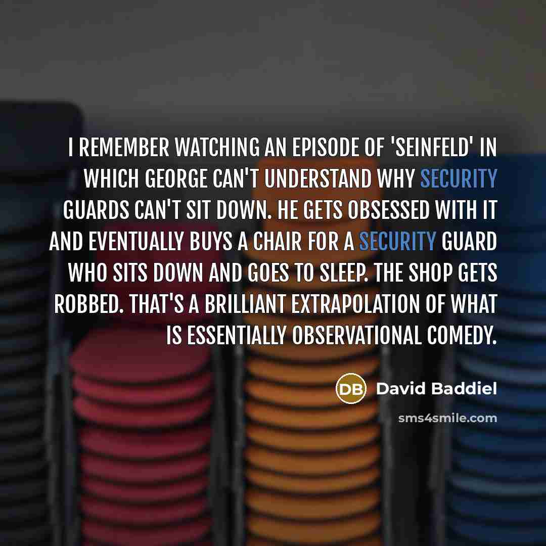 “I remember watching an episode of 'Seinfeld' in which George…” quote by David Baddiel