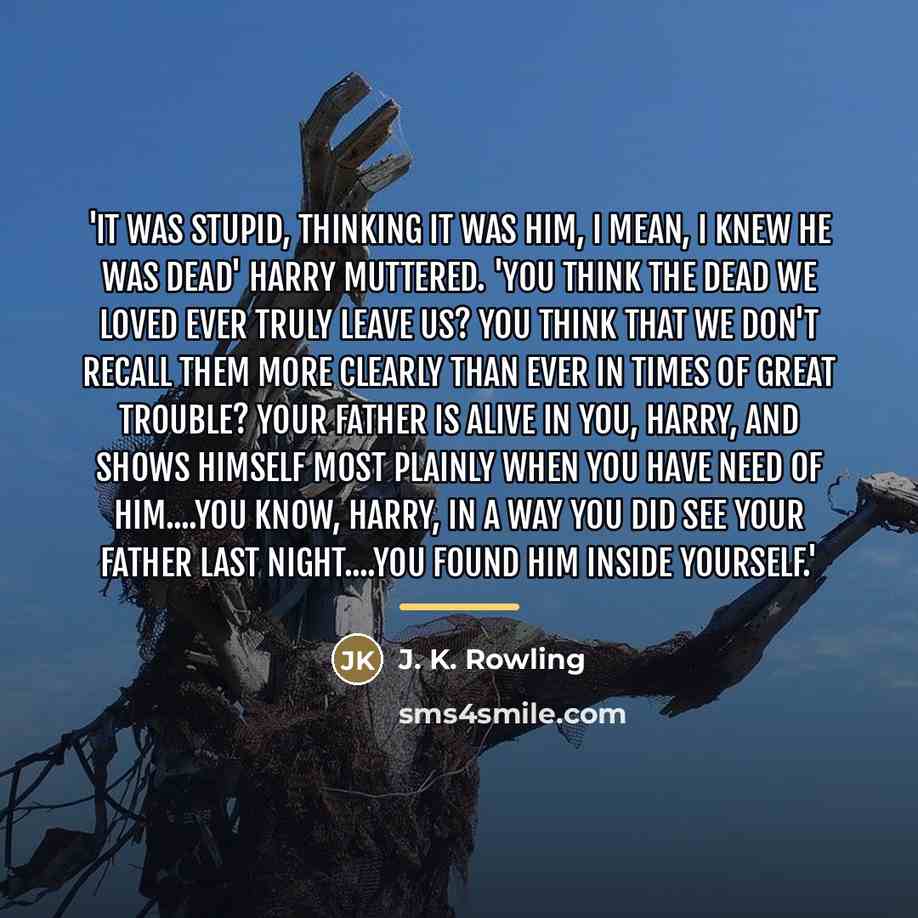 “'It was stupid, thinking it was him, I mean, I…” quote by J. K. Rowling