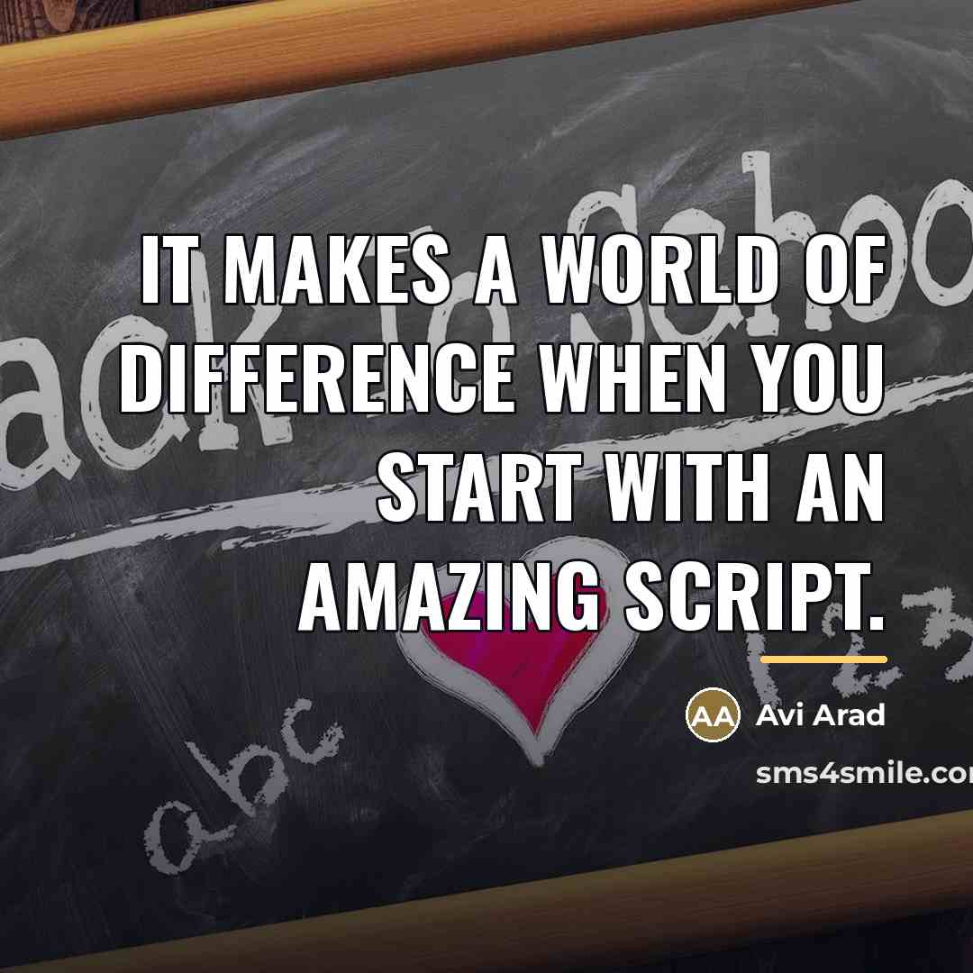 “It makes a world of difference when you start with…” quote by Avi Arad