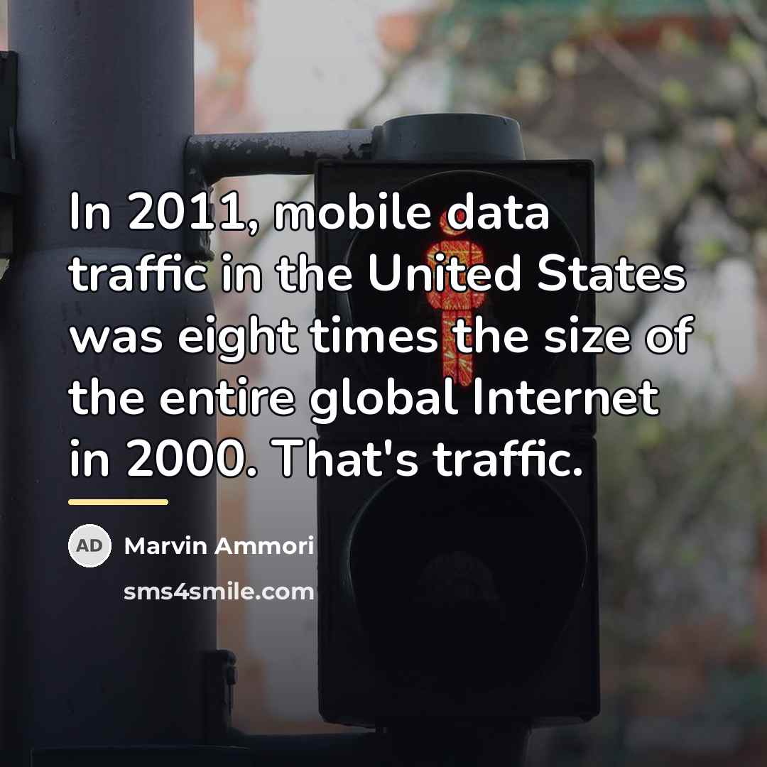 “In 2011, mobile data traffic in the United States was…” quote by Marvin Ammori