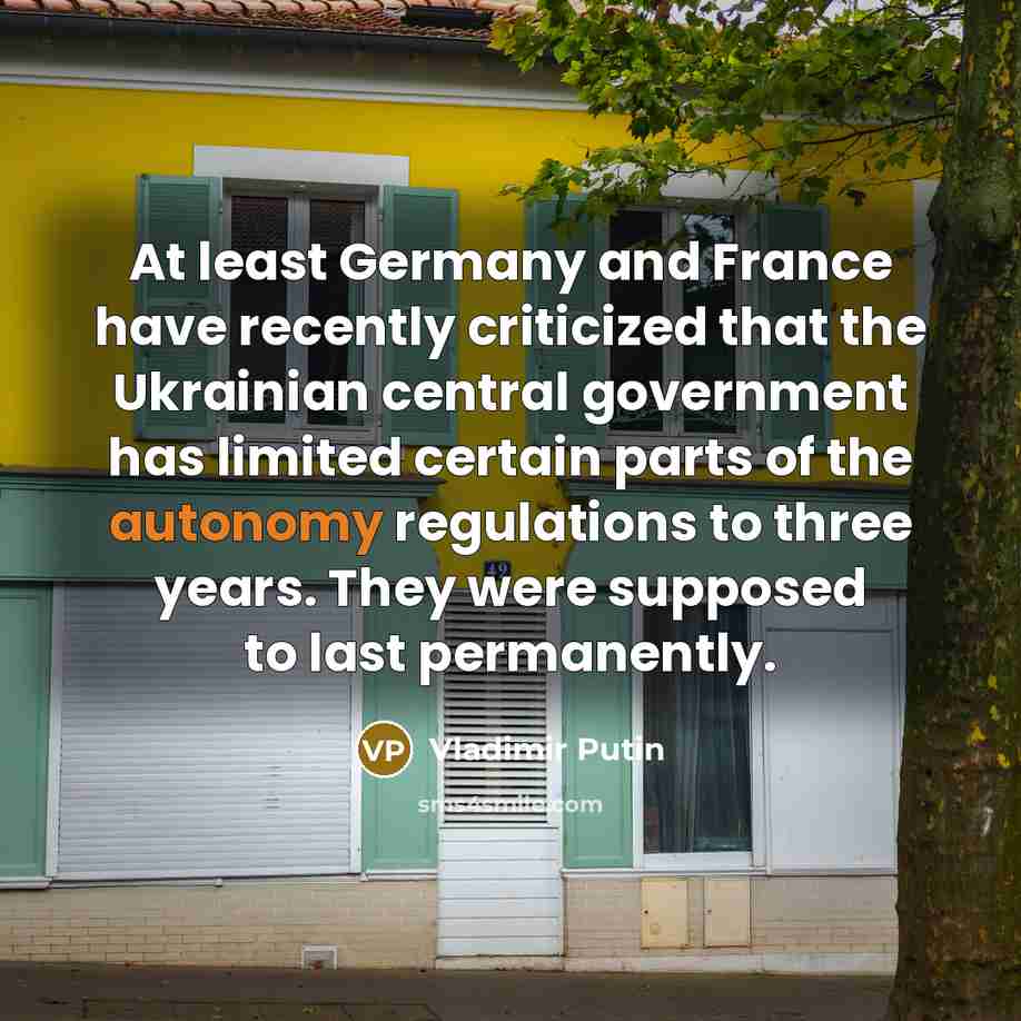 “At least Germany and France have recently criticized that the…” quote by Vladimir Putin