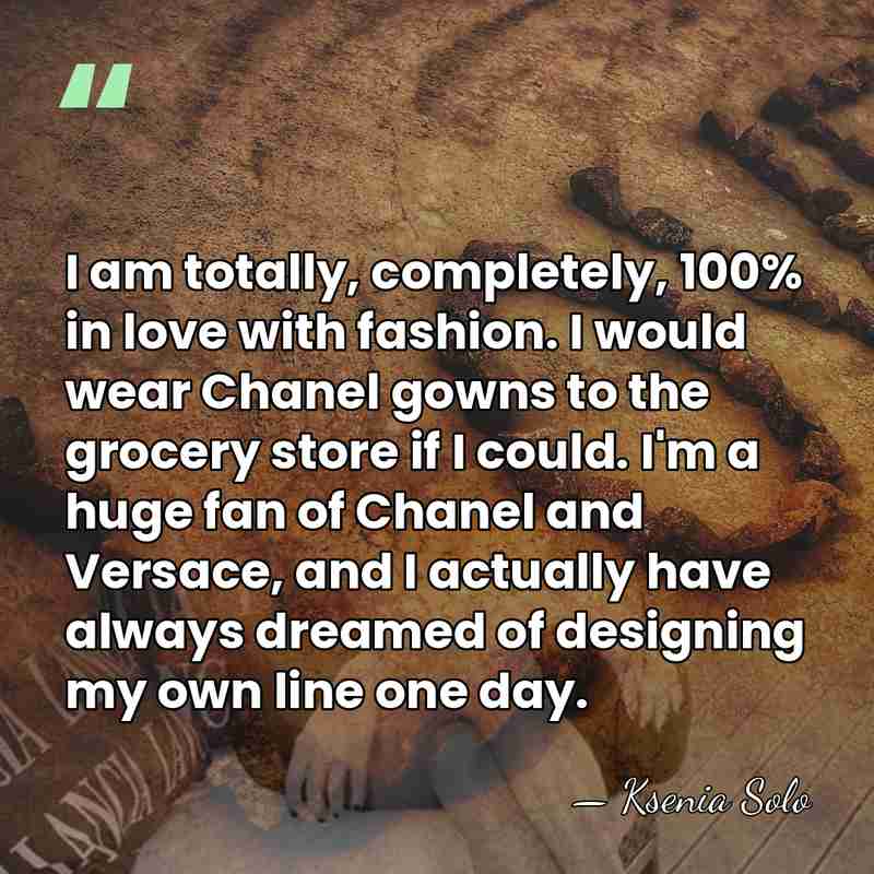 I am totally, completely, 100% in love with fashion. I would wear&hellip; - Ksenia Solo