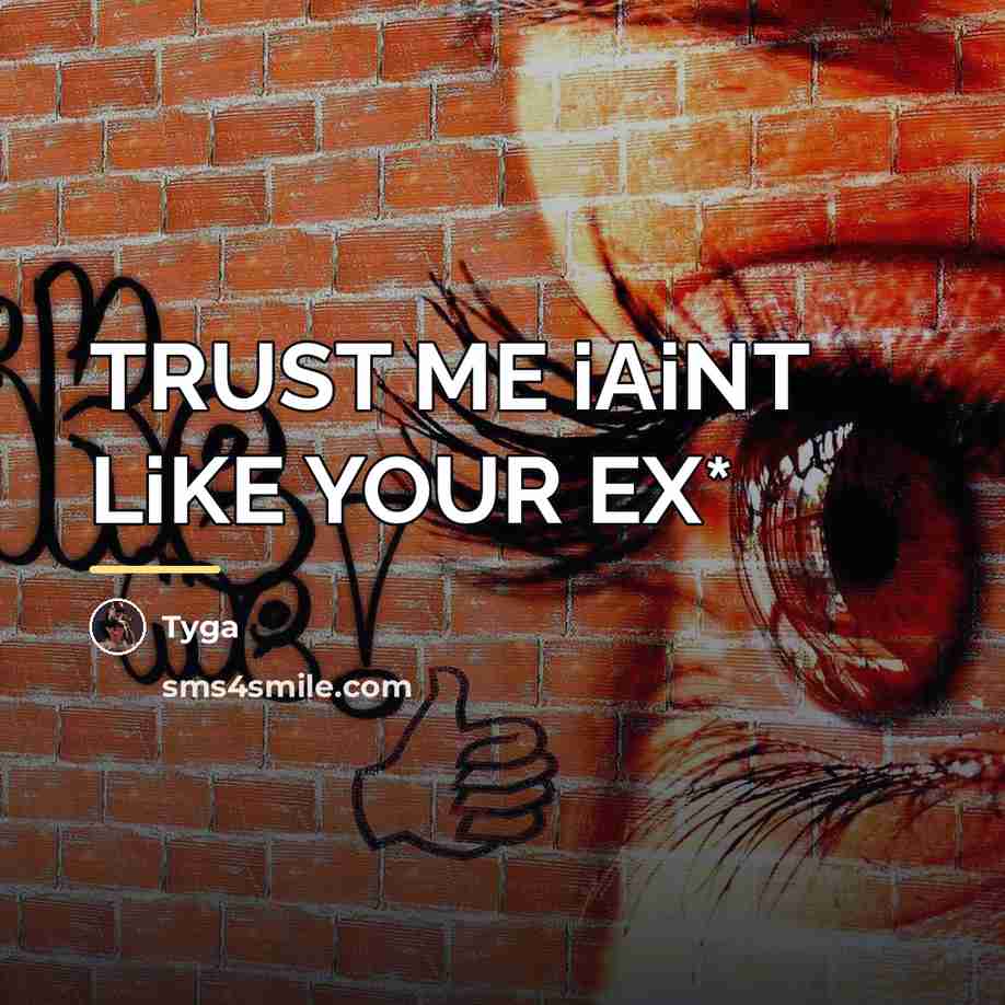 “TRUST ME iAiNT LiKE YOUR EX*…” quote by TYGA