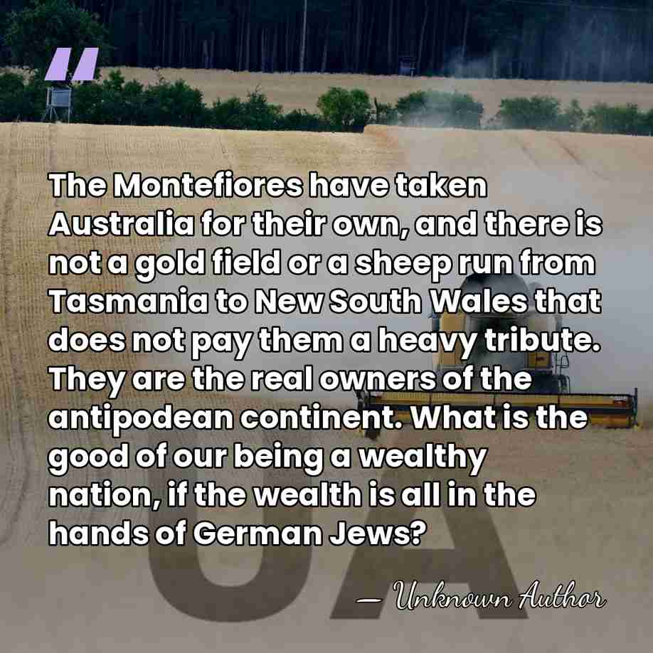 The Montefiores have taken Australia for their own, and there is not&hellip; - Will Hughes