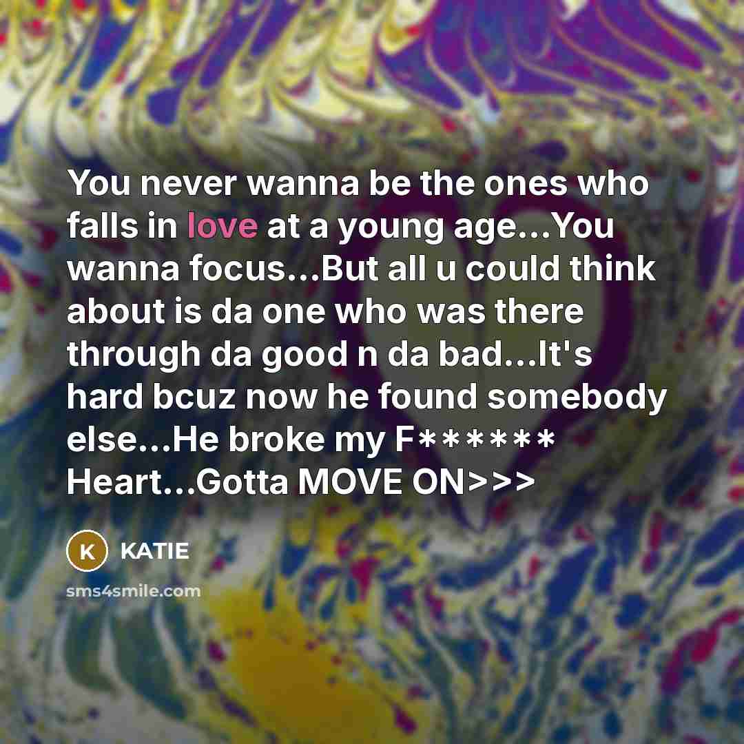 “You never wanna be the ones who falls in love…” quote by Katie