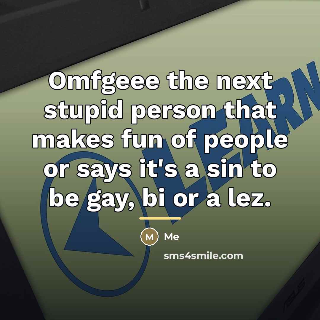 “Omfgeee the next stupid person that makes fun of people…” quote by Me