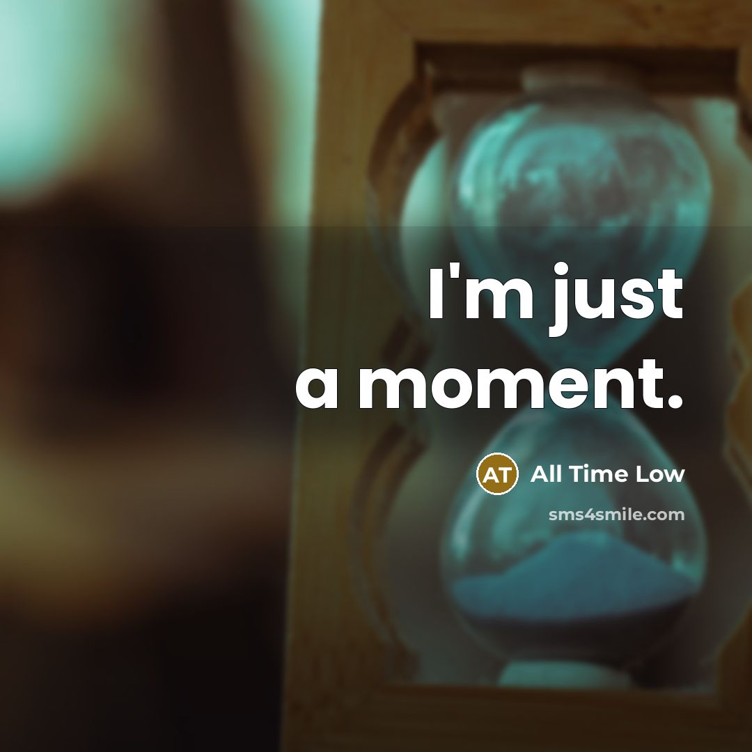 “I'm just a moment.…” quote by All Time Low