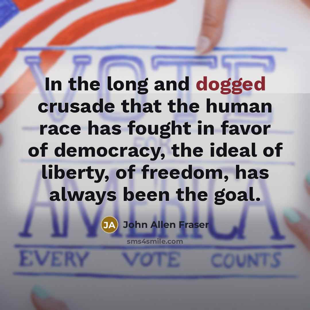 “In the long and dogged crusade that the human race…” quote by John Allen Fraser