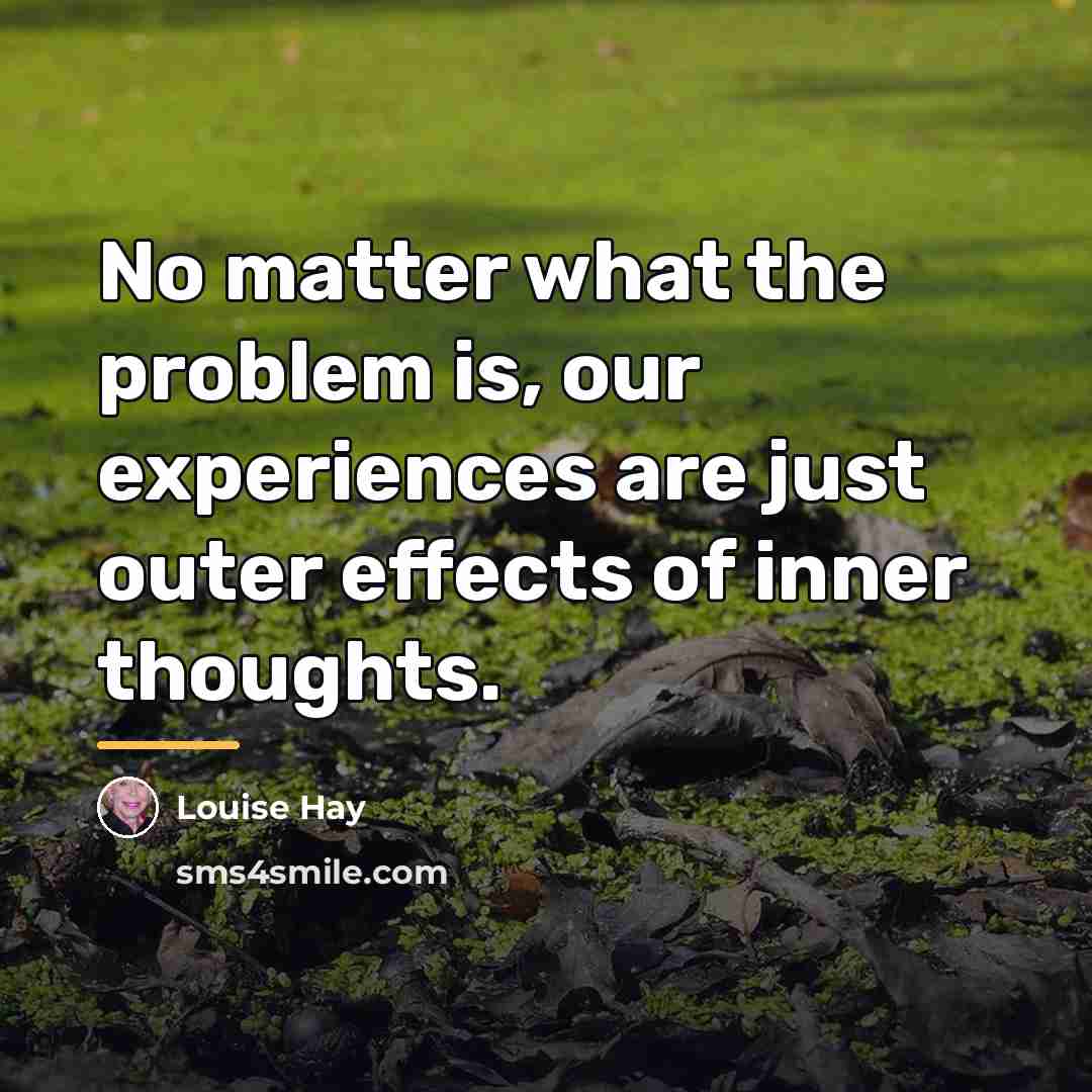 “No matter what the problem is, our experiences are just…” quote by Louise Hay